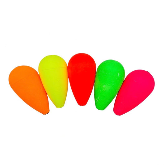 Bulk 4" pear floats with metal eyelets multiple color options