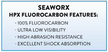SEAWORX Fluorocarbon Leader 25yd - 100yd - 500yd