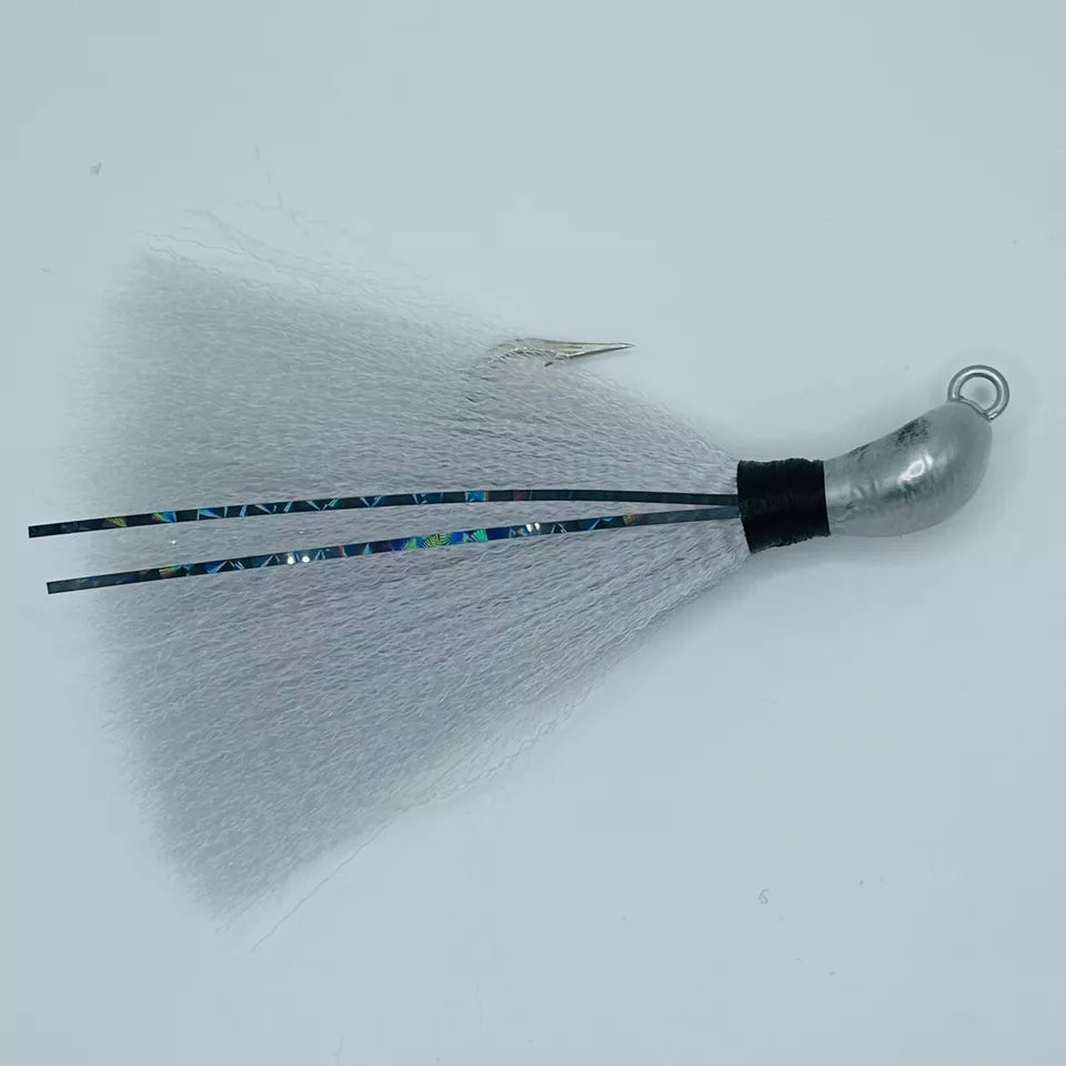 COBIA jig with MYLAR FLASH 8/0 HOOK